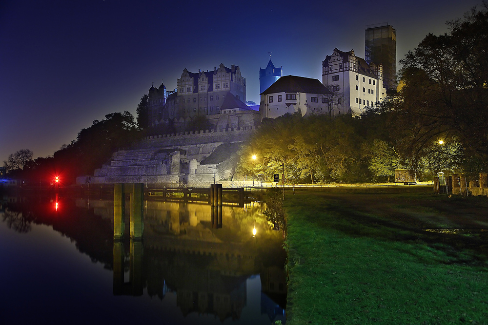 Schloss Bernburg nach Mitternacht...