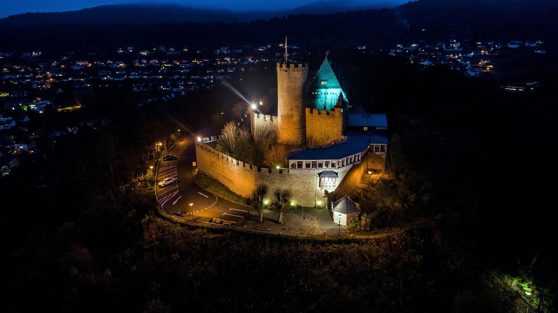 Schloss Biedenkopf-Drohnenaufnahme 