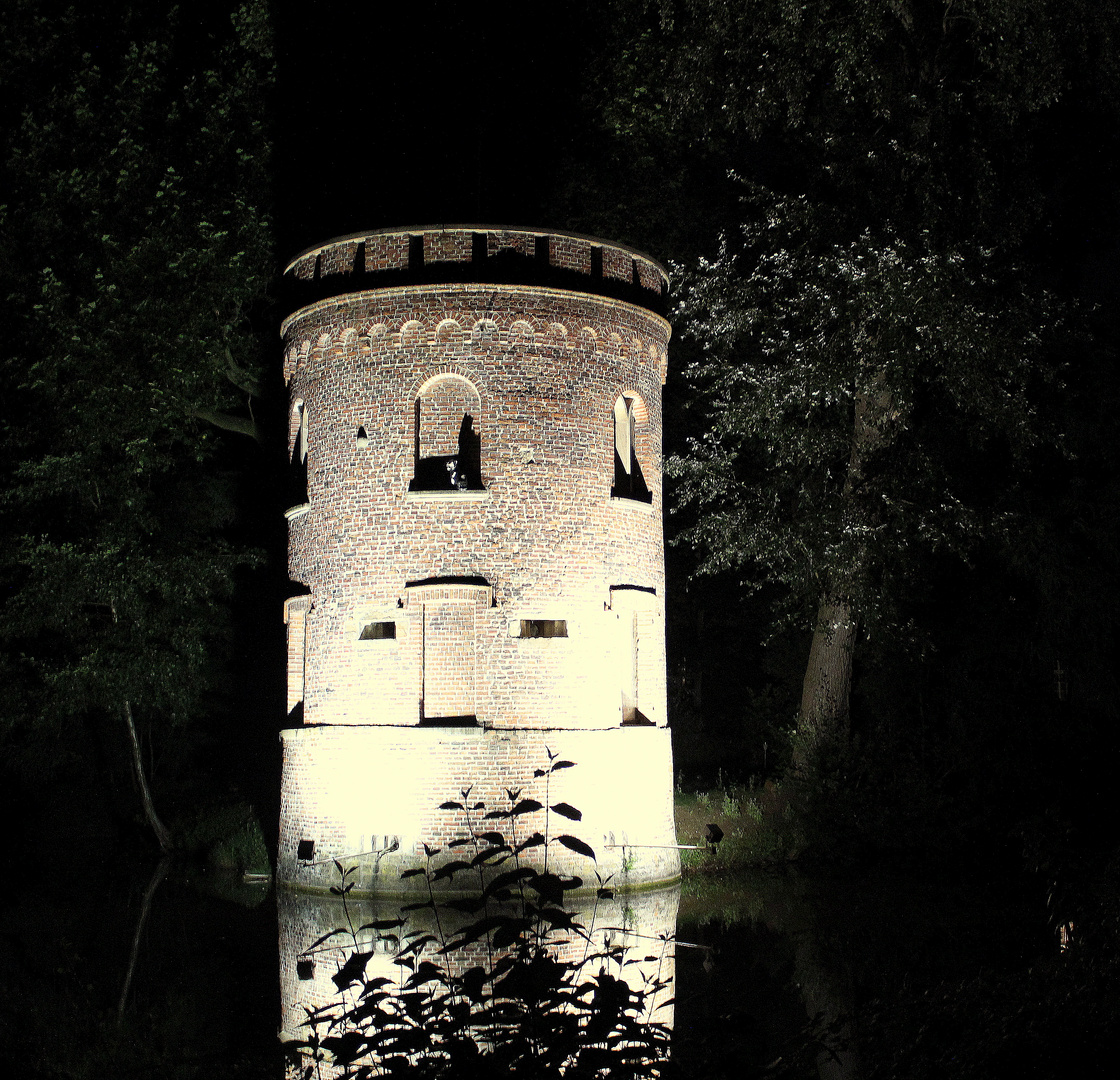 Schloß Bladenhorst bei Nacht