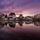 Schloss Blutenburg in München bei Sonnenuntergang