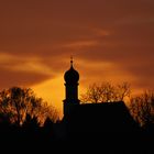 Schloss Blutenburg in München-Obermenzing: Sonnenuntergang