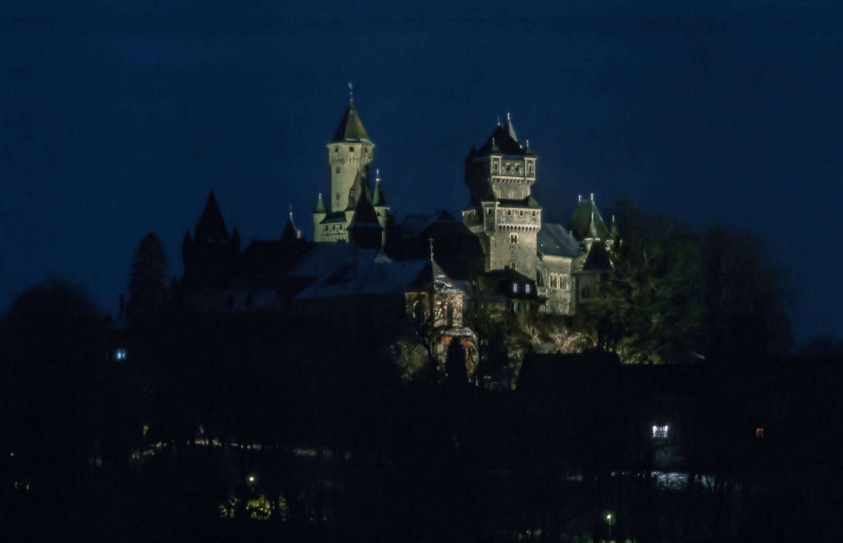 Schloß Braunfels bei Nacht