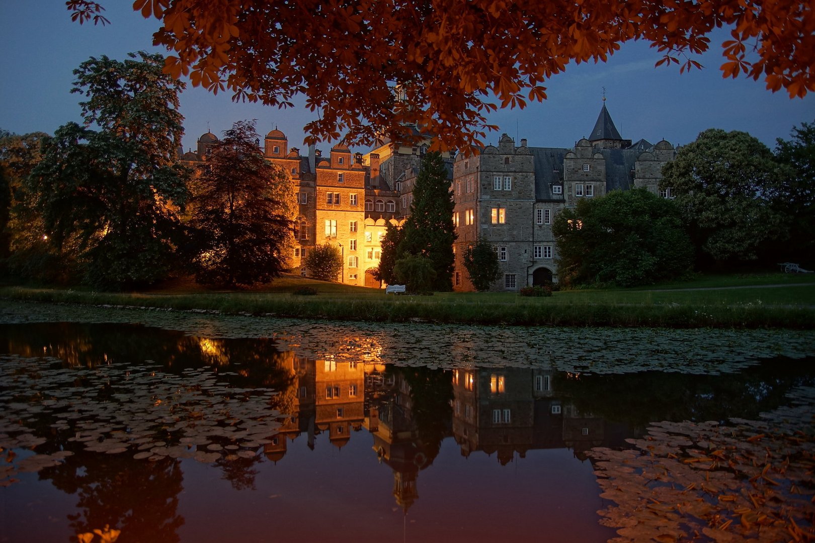 Schloß Bückeburg in der Dämmerung