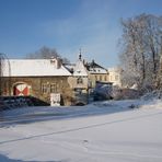 Schloß Buldern im Winter.