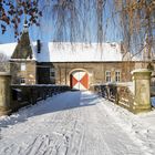 Schloss Buldern im Winter.