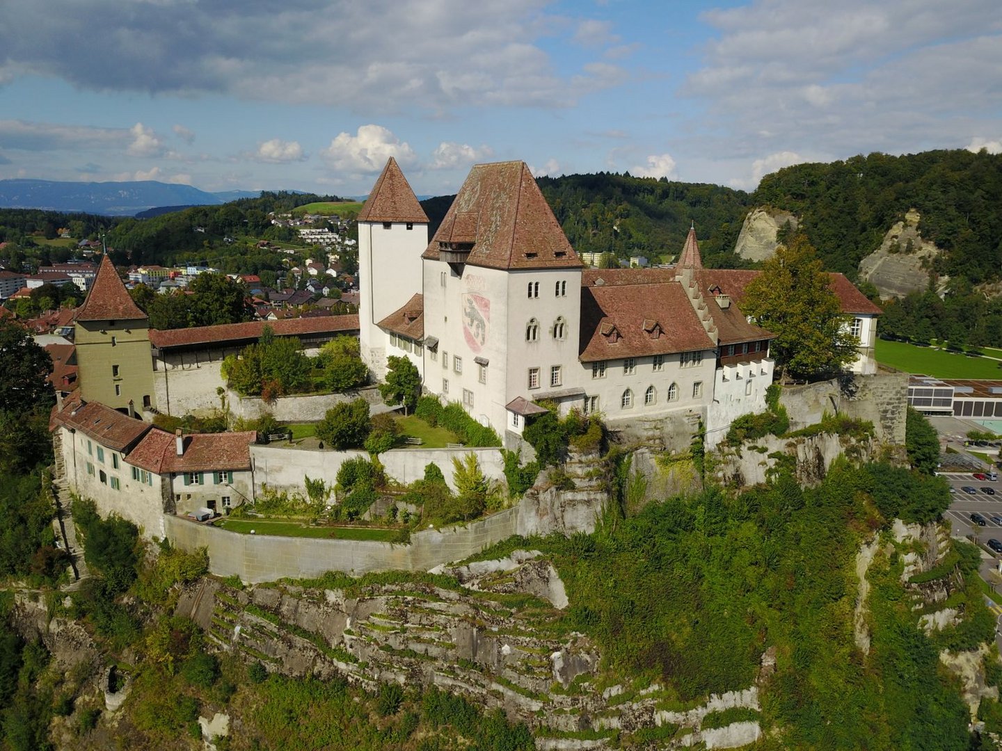 Schloss Burgdorf Drohnenaufnahme