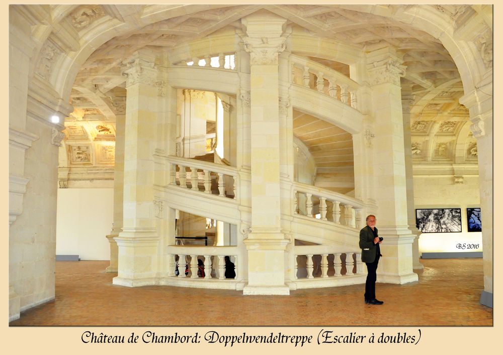 Schloss Chambord Doppelwendeltreppe Foto & Bild world, renaissance