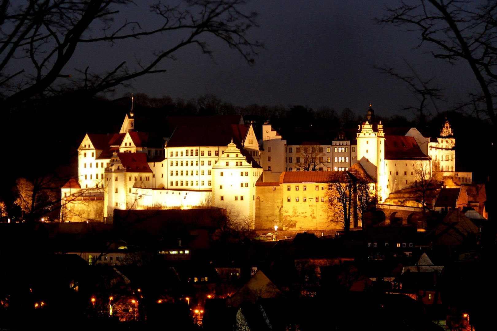 Schloss Colditz bei Nacht