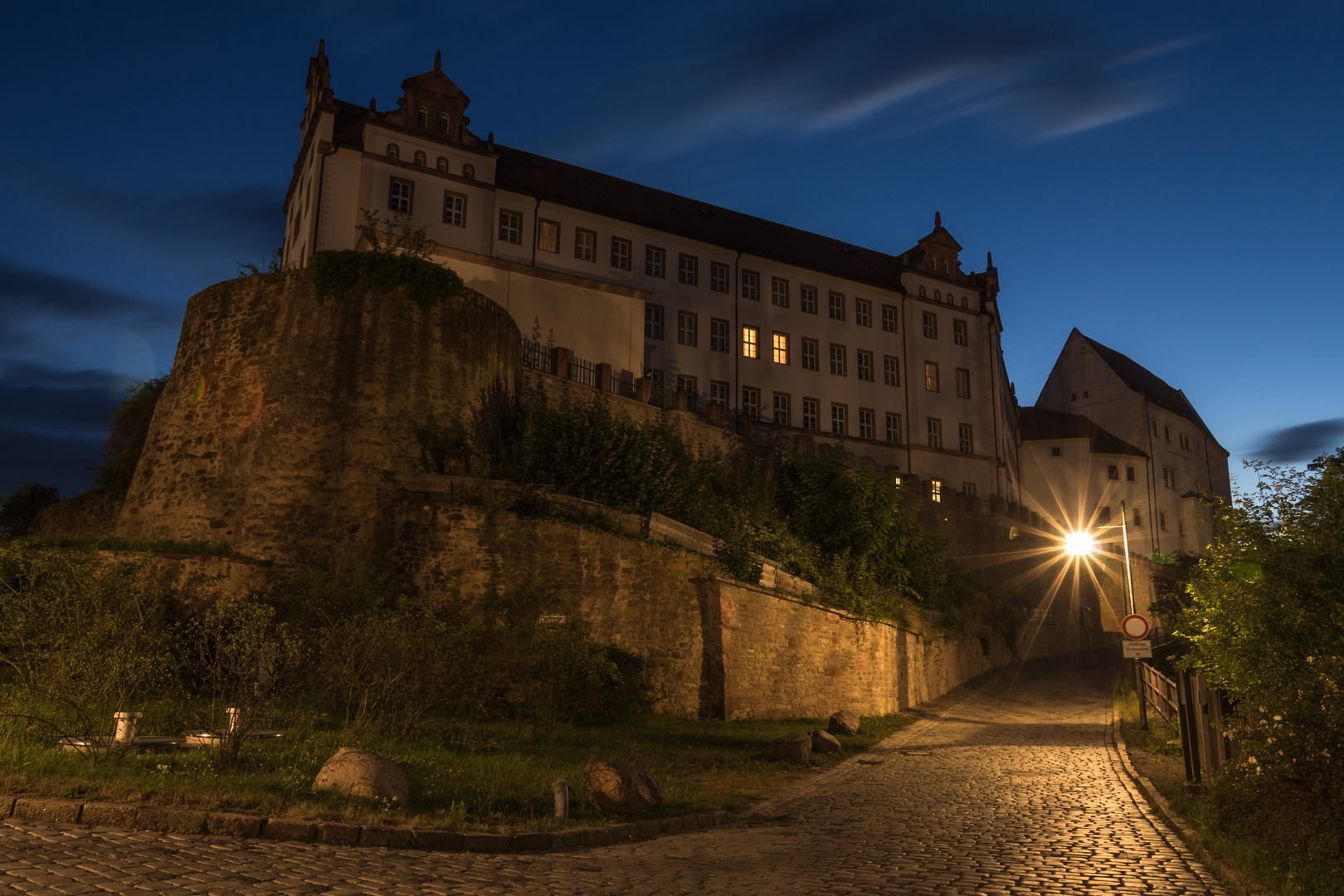 Schloss Colditz zur blauen Stunde