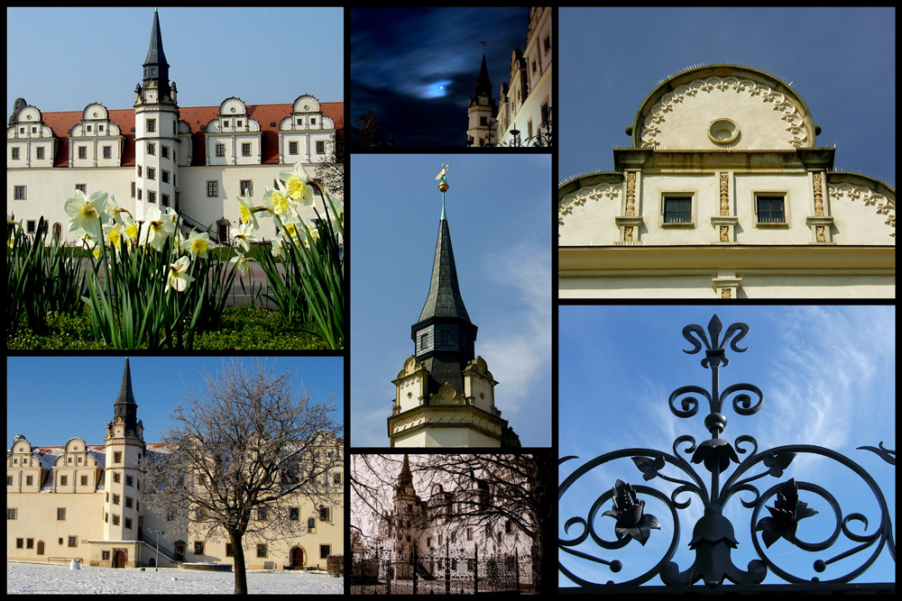 Schloss - Collage (Der Johannbau in Dessau-Rosslau)