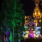 Schloss Drachenfels illuminiert