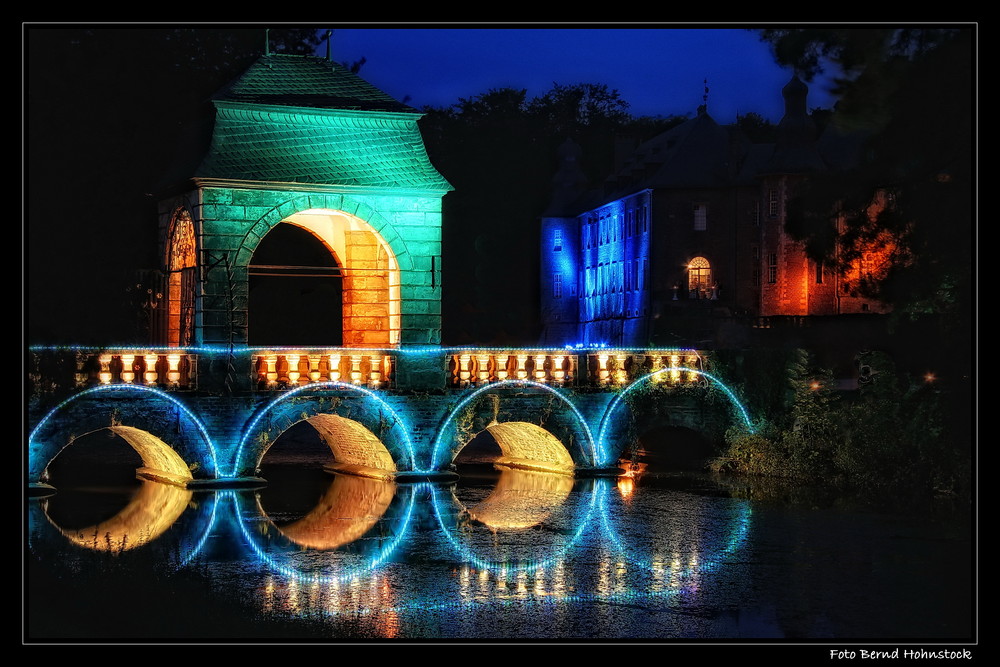 Schloß Dyck Hochzeitsbrücke Illumina 2009