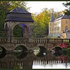 Schloss Dyck - Lichterfest - Brücke mit Schloss