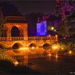 Schloß Dyck mit Hochzeitsbrücke Illumina 2014 ...