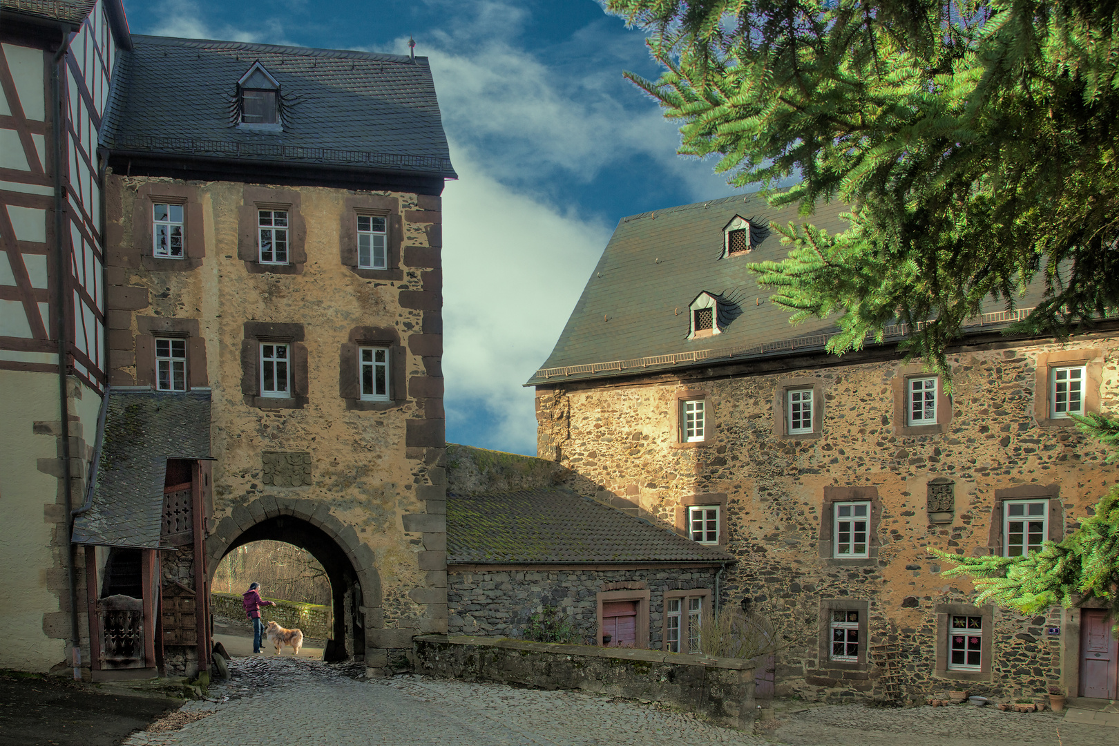 Schloss Eisenbach der Haupteingang von hinten