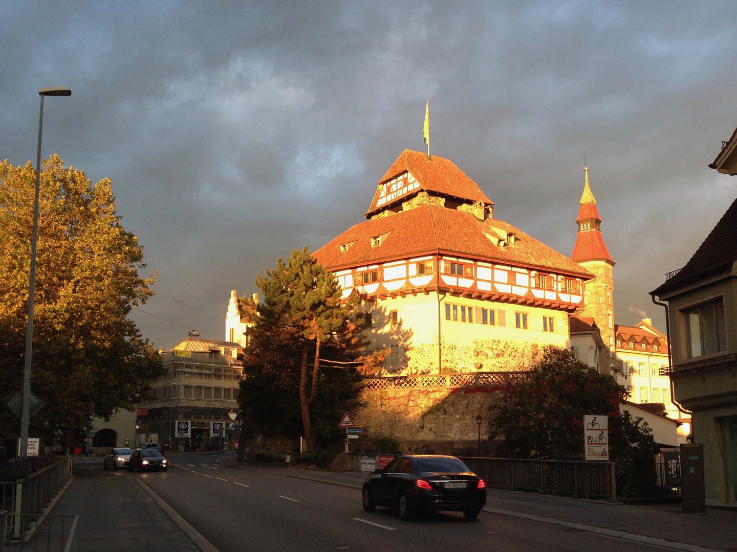 Schloss Frauenfeld in der Abendsonne