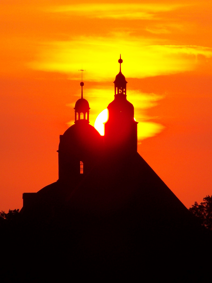 Schloss Friedenstein Gotha im Sonnenaufgang