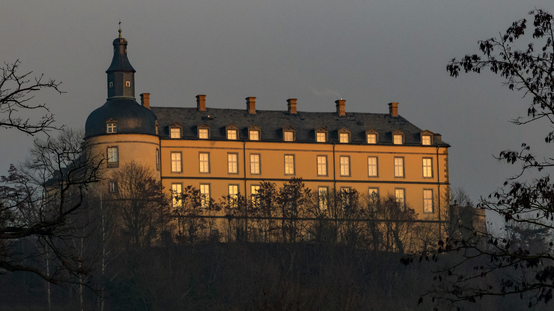 Schloß Friedrichstein im Abendlicht