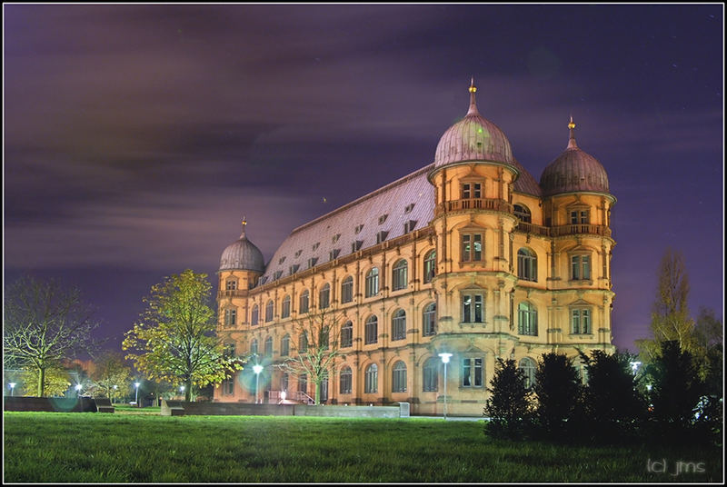 Schloss Gottesaue Foto & Bild architektur, architektur bei nacht