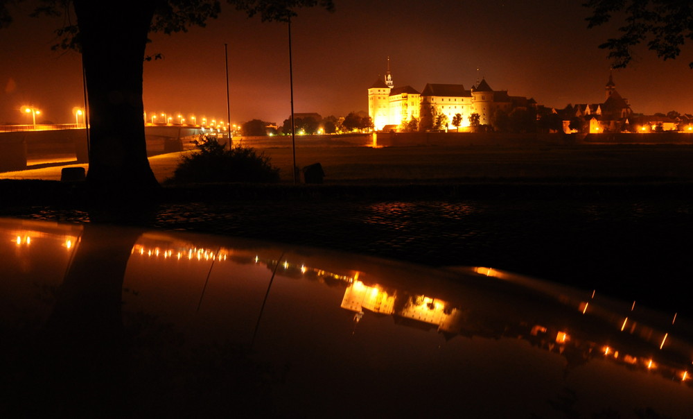 Schloss Hartenfels bei Nacht