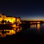 Schloss Hartenfels in Torgau bei Nacht