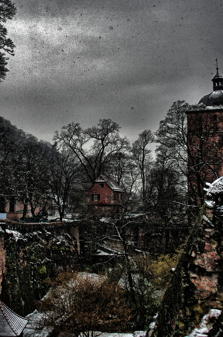 Schloss Heidelberg im Winter