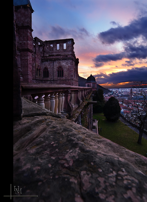 Schloss Heidelberg mit Abendstimmung