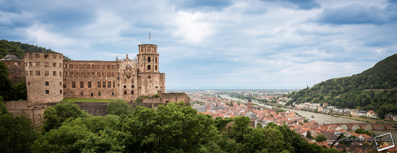 Schloss Heidelberg mit Blick auf die Stadt