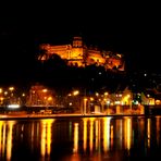 Schloss Heidelberg über der Schleuse