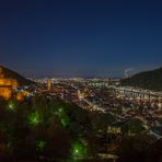 Schloss Heidelberg und Rheinebene