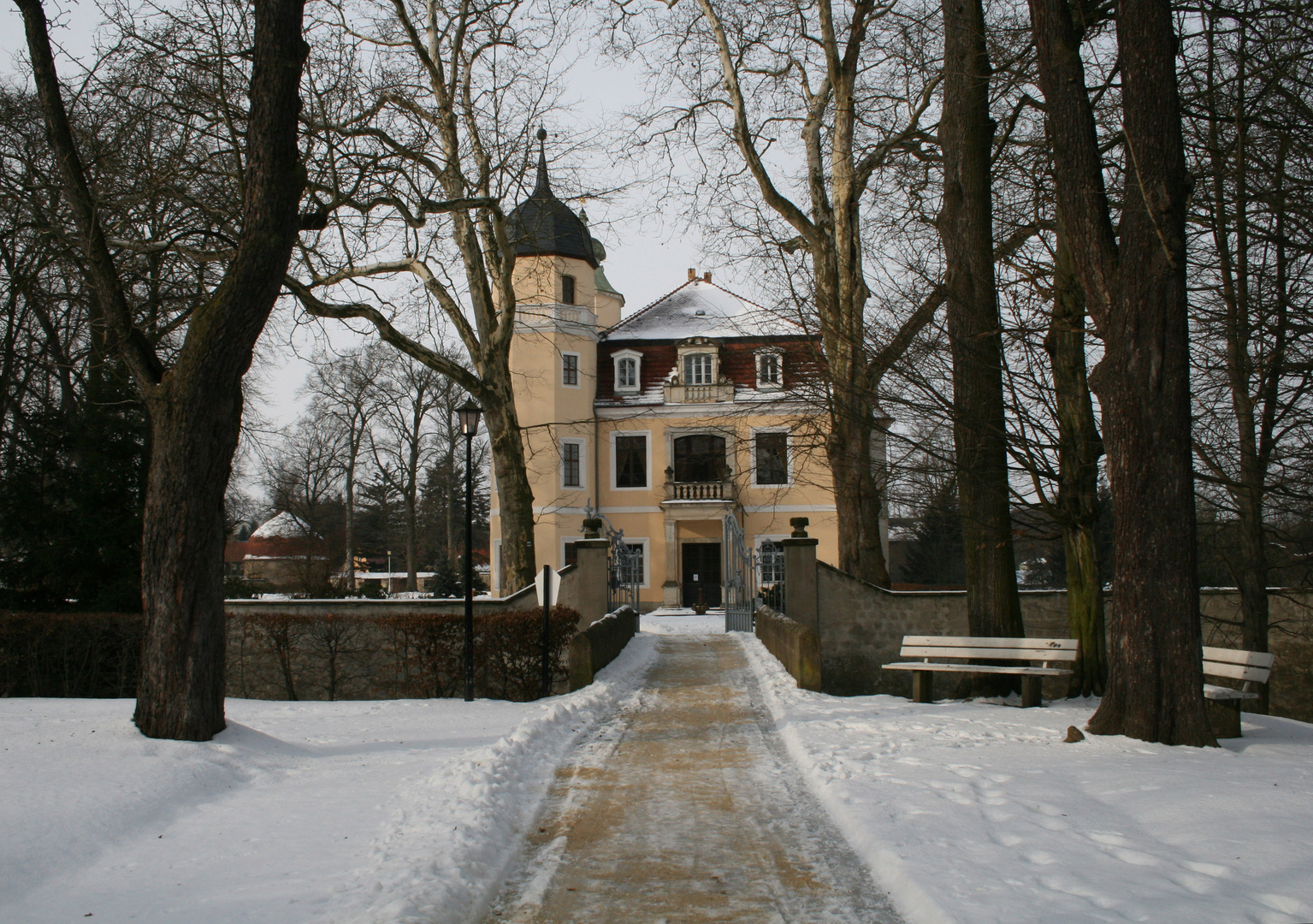 Schloss Hermsdorf im Winter