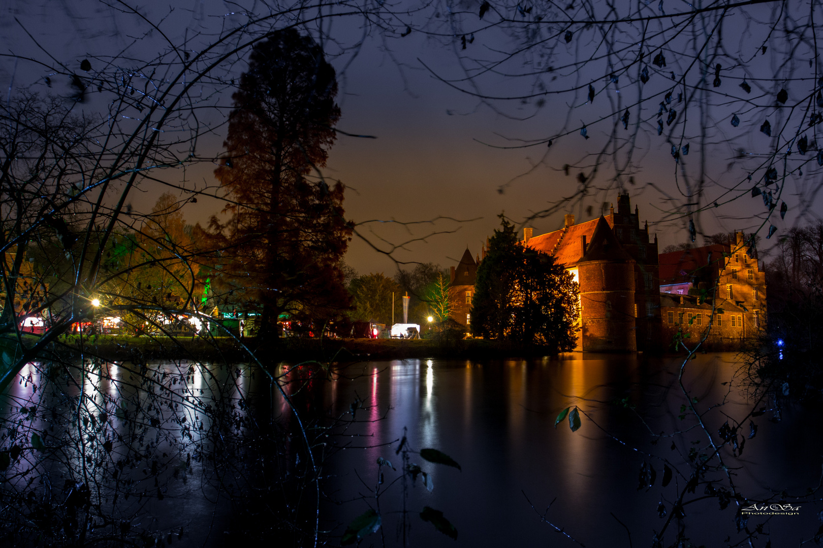 Schloss Herten im "Lichterwald 2014"