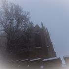 Schloss Hogwarts bei Nebel