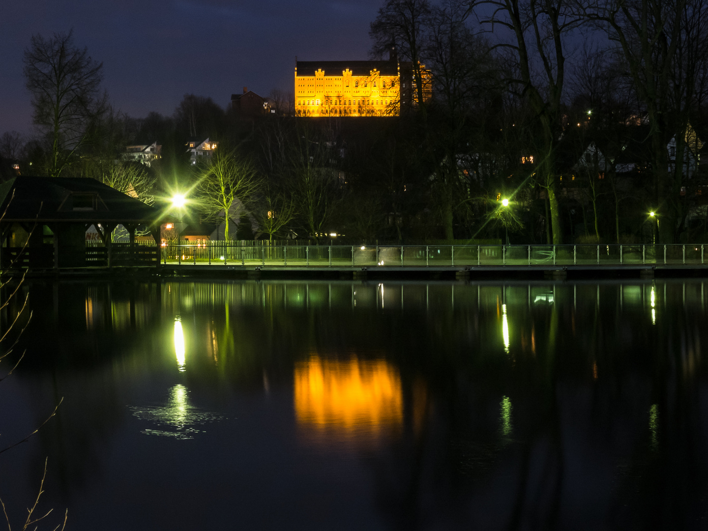 Schloss Hoheneck bei Nacht