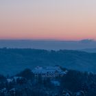 Schloss Hohenfels bei Abenddämmerung