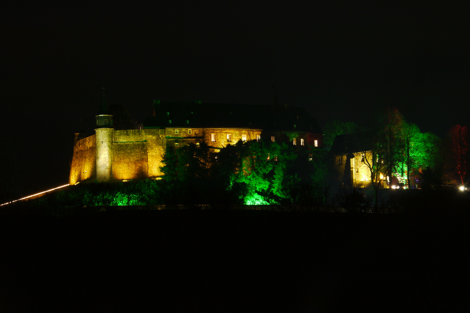 Schloss Hohenlimburg in Weihnachtsbeleuchtung