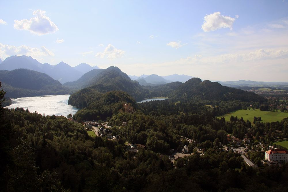 Schloss Hohenschwangau, Schwansee, Alpsee und Schangau