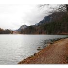 Schloss Hohenschwangau und Neuschwanstein am Alpsee im Allgäu