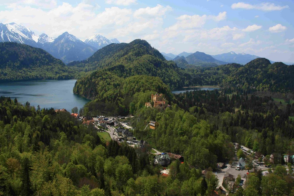 Schloß Hohenschwangau und Umgebung