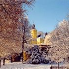 Schloß Homburg bei Nümbrecht im Schnee (Dezember 2001)