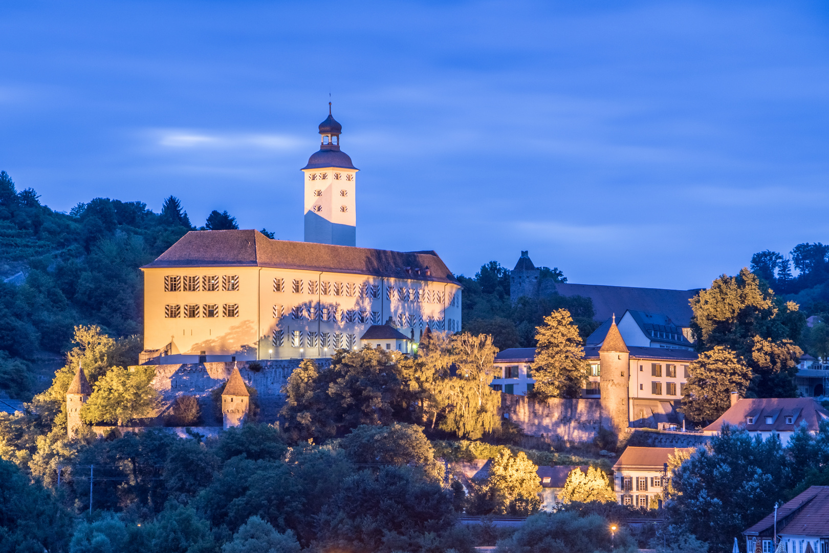 Schloss Horneck bei Nacht