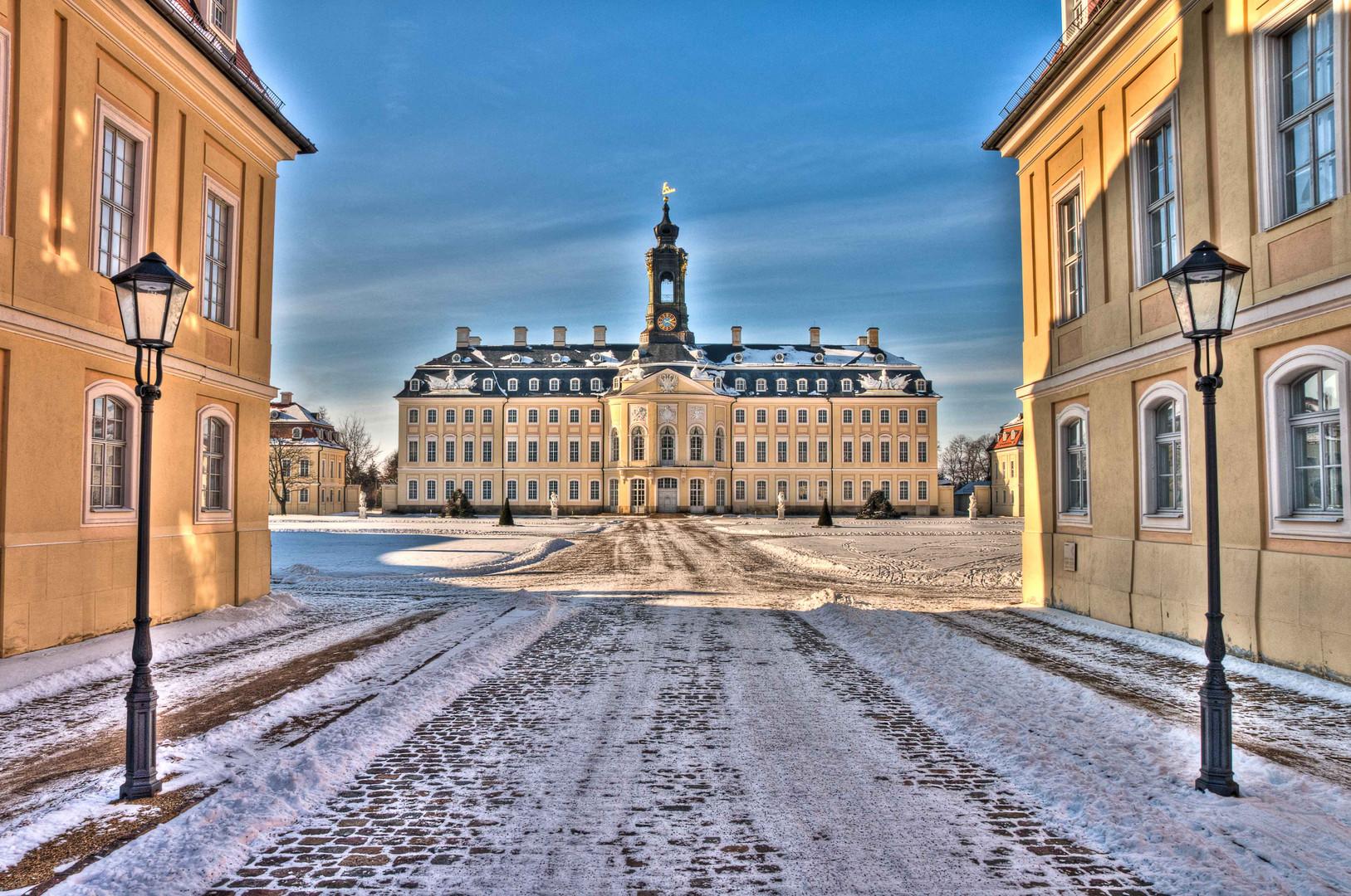 Schloss Hubertusburg im Winter