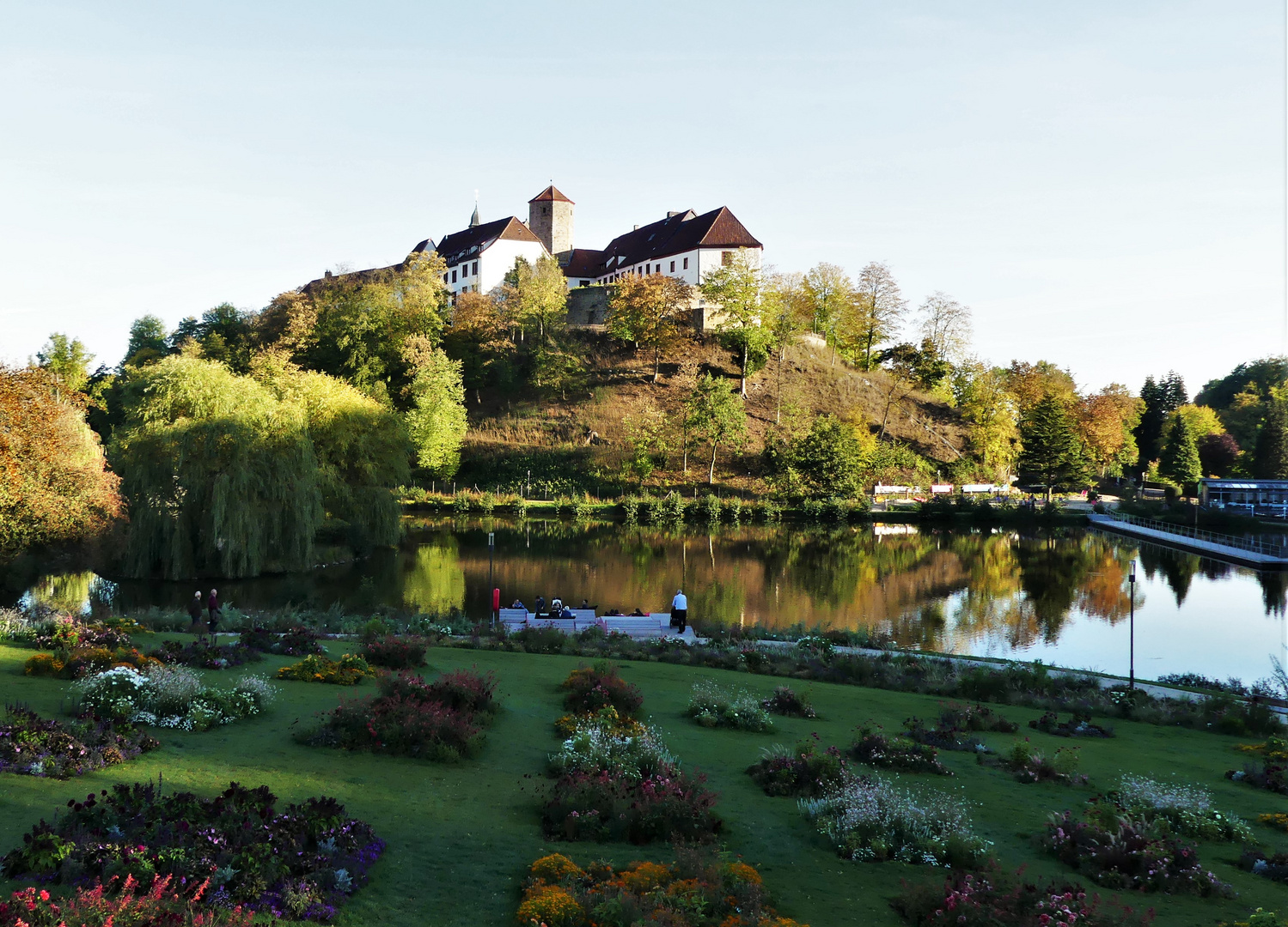 Schloß Iburg und das Landes-Gartenschau - Gelände