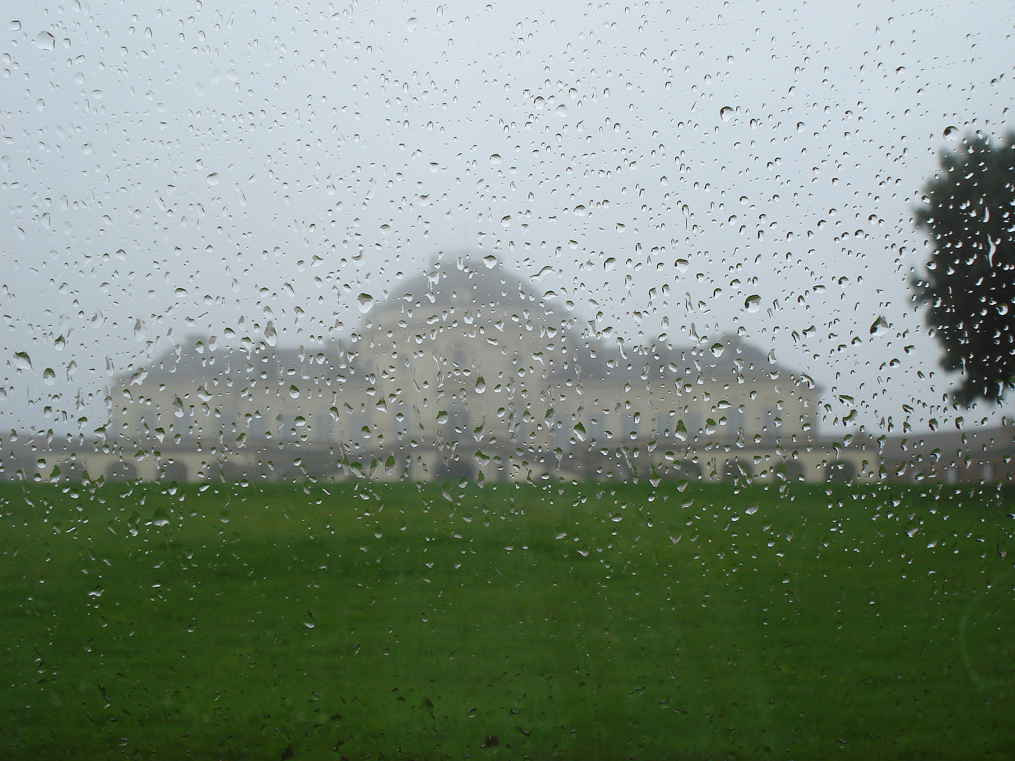 Schloss im Regen