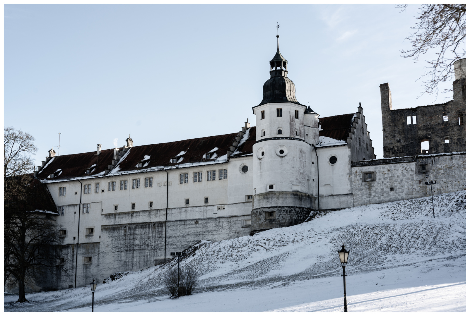 Schloss in Schnee