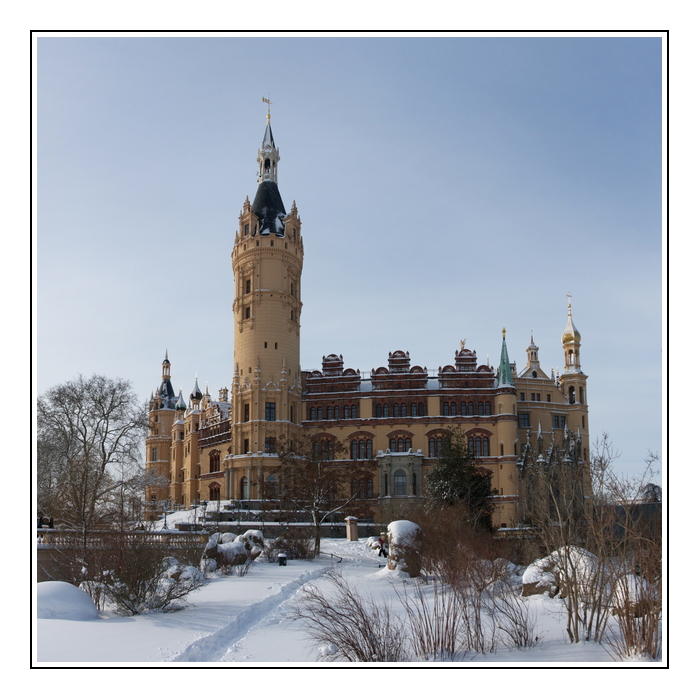 Schloss in Schnee