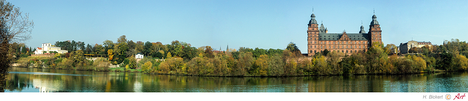 Schloss Johannisburg in Aschaffenburg nit Pompejanum