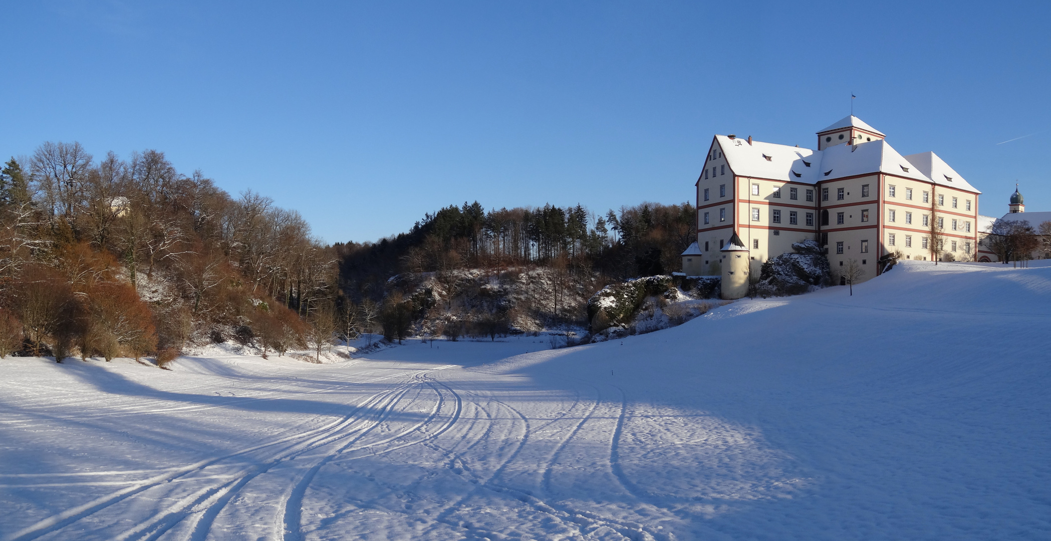 Schloss Langenstein ein Wintertraum