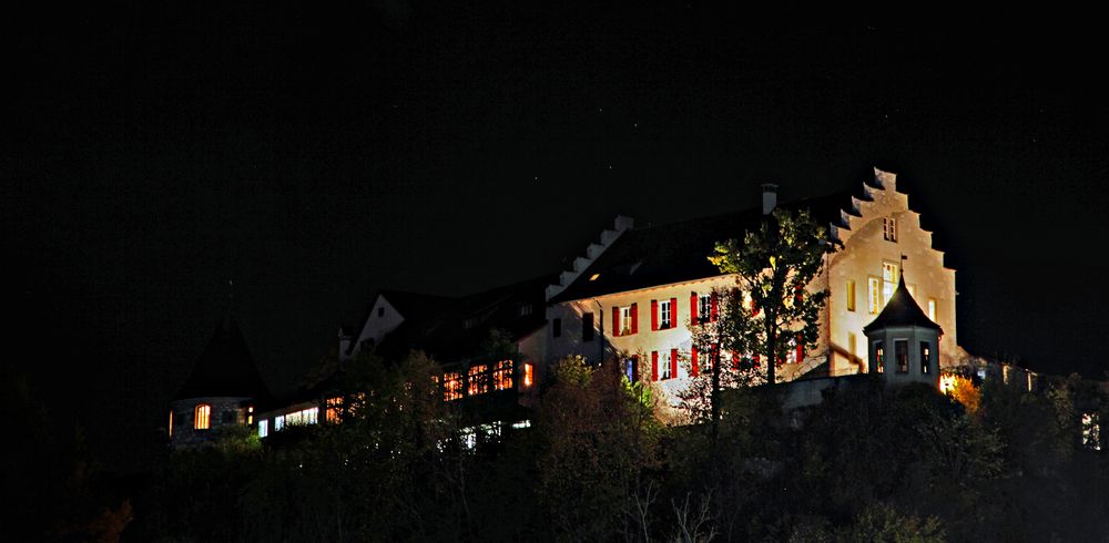 Schloss Laufen bei Nacht