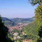 Schloss Lichtenstein. Der Blick ins Echaztal.